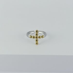 ANILLO EN ACERO BICOLOR AJUSTABLE MINIMALISTA